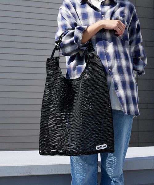 OUTDOOR PRODUCTS(アウトドアプロダクツ)の「OUTDOOR PRODUCTS/アウトドアプロダクツ MESH SHOPPER(M) トートバッグ 秋 秋服 2026年秋冬(トートバッグ・レディース・ホワイト/ブラック/グレー・FREE)」の6枚目の写真