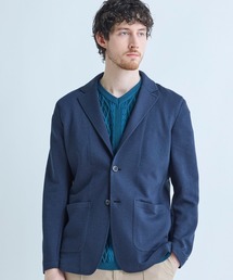 MEN'S BIGI（メンズビギ）の「ピンドットダブルラッセル ライトジャケット<ストレッチ><速乾性>（テーラードジャケット）」