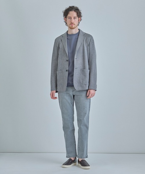 MEN'S BIGI(メンズビギ)の「ピンドットダブルラッセル ライトジャケット<ストレッチ><速乾性>(テーラードジャケット・メンズ・グレー/ベージュ/ネイビー・01/02/03/04)」の15枚目の写真