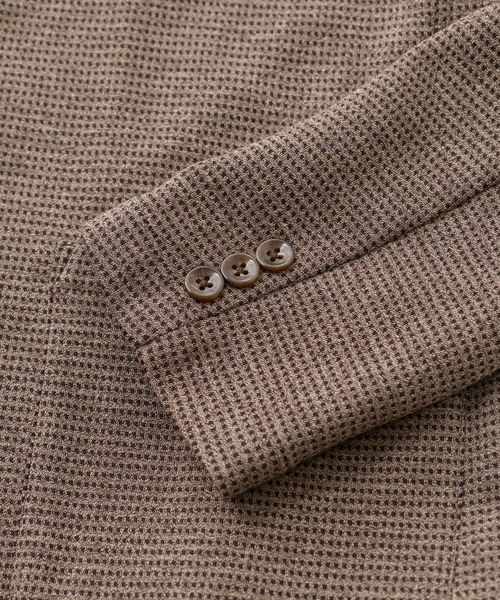 MEN'S BIGI(メンズビギ)の「ピンドットダブルラッセル ライトジャケット<ストレッチ><速乾性>(テーラードジャケット・メンズ・グレー/ベージュ/ネイビー・01/02/03/04)」の9枚目の写真