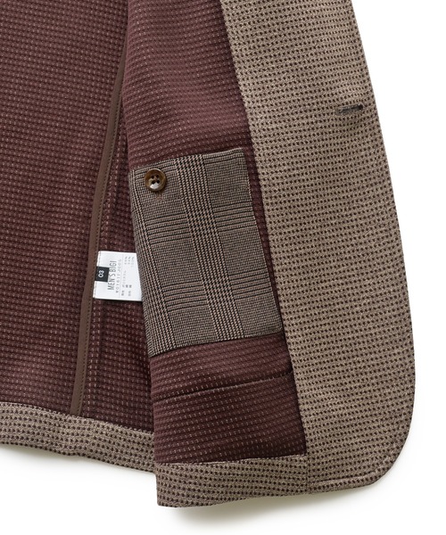 MEN'S BIGI(メンズビギ)の「ピンドットダブルラッセル ライトジャケット<ストレッチ><速乾性>(テーラードジャケット・メンズ・グレー/ベージュ/ネイビー・01/02/03/04)」の11枚目の写真