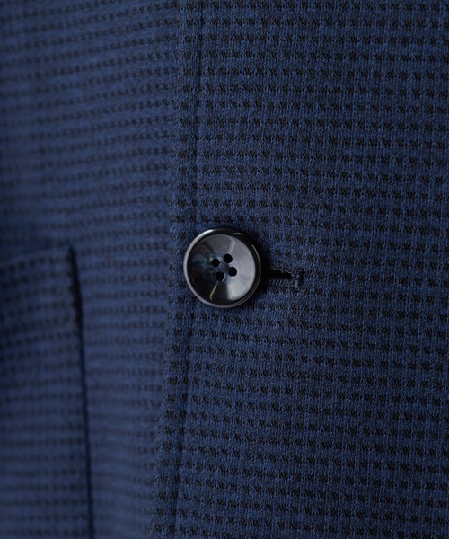 MEN'S BIGI(メンズビギ)の「ピンドットダブルラッセル ライトジャケット<ストレッチ><速乾性>(テーラードジャケット・メンズ・グレー/ベージュ/ネイビー・01/02/03/04)」の7枚目の写真