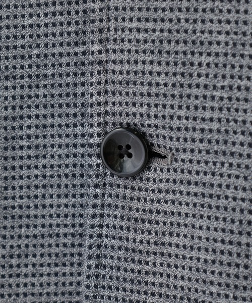 MEN'S BIGI(メンズビギ)の「ピンドットダブルラッセル ライトジャケット<ストレッチ><速乾性>(テーラードジャケット・メンズ・グレー/ベージュ/ネイビー・01/02/03/04)」の6枚目の写真