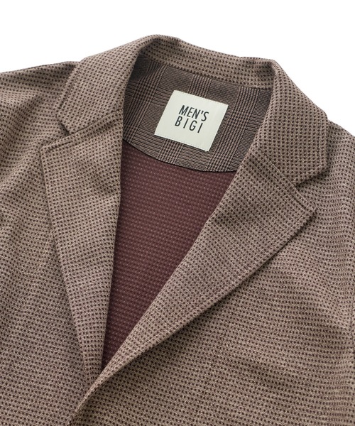MEN'S BIGI(メンズビギ)の「ピンドットダブルラッセル ライトジャケット<ストレッチ><速乾性>(テーラードジャケット・メンズ・グレー/ベージュ/ネイビー・01/02/03/04)」の4枚目の写真