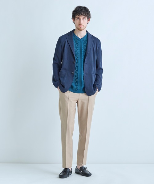 MEN'S BIGI(メンズビギ)の「ピンドットダブルラッセル ライトジャケット<ストレッチ><速乾性>(テーラードジャケット・メンズ・グレー/ベージュ/ネイビー・01/02/03/04)」の19枚目の写真