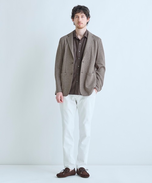 MEN'S BIGI(メンズビギ)の「ピンドットダブルラッセル ライトジャケット<ストレッチ><速乾性>(テーラードジャケット・メンズ・グレー/ベージュ/ネイビー・01/02/03/04)」の18枚目の写真