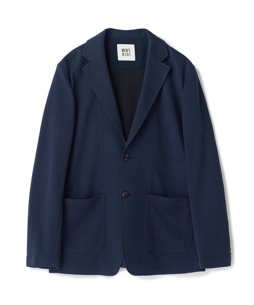 MEN'S BIGI(メンズビギ)の「ピンドットダブルラッセル ライトジャケット<ストレッチ><速乾性>(テーラードジャケット・メンズ・グレー/ベージュ/ネイビー・01/02/03/04)」の22枚目の写真