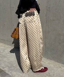 CIAOPANIC | レースポケットドットサテンカーブパンツ(その他パンツ)