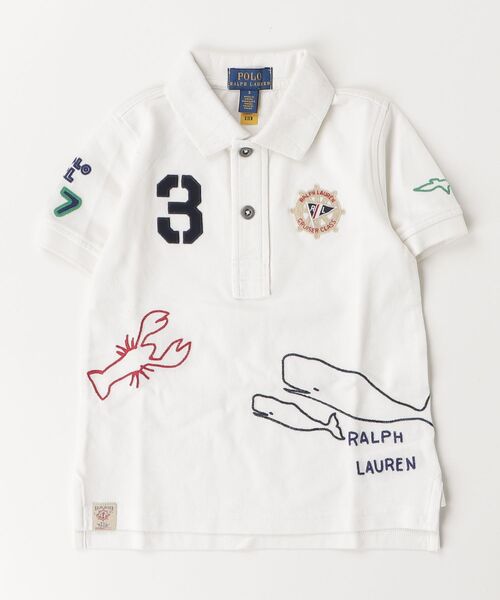 POLO RALPH LAUREN CHILDRENSWEAR（ポロ ラルフ ローレン チルドレンズウェア）の「コットン メッシュ グラフィック ポロシャツ（ポロシャツ・キッズ・ホワイト・3）」の4枚目の写真