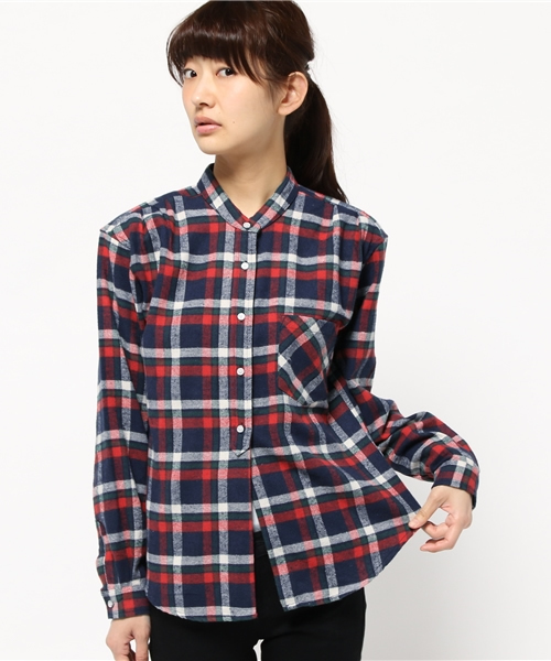 OUTLET（アウトレット）の「【CIAOPANIC TYPY】ネルチェックオーバーシャツ（シャツ/ブラウス・レディース・ネイビー/レッド・ONE）」の2枚目の写真