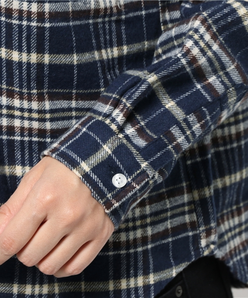 OUTLET（アウトレット）の「【CIAOPANIC TYPY】ネルチェックオーバーシャツ（シャツ/ブラウス・レディース・ネイビー/レッド・ONE）」の6枚目の写真