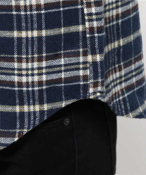 OUTLET（アウトレット）の「【CIAOPANIC TYPY】ネルチェックオーバーシャツ（シャツ/ブラウス・レディース・ネイビー/レッド・ONE）」の7枚目の写真