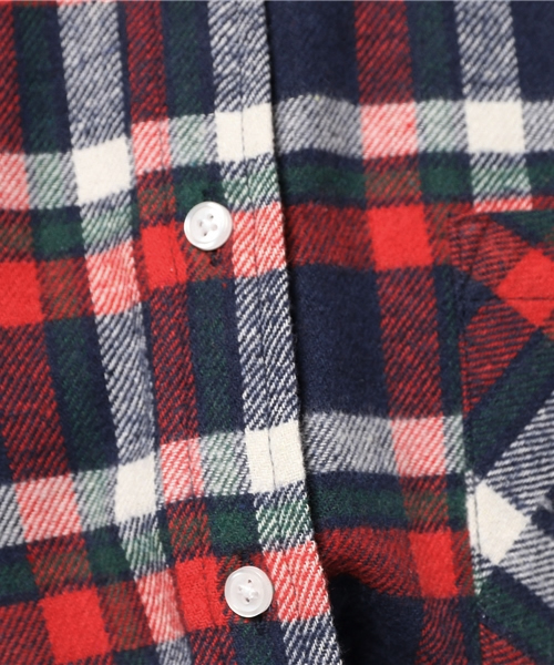 OUTLET（アウトレット）の「【CIAOPANIC TYPY】ネルチェックオーバーシャツ（シャツ/ブラウス・レディース・ネイビー/レッド・ONE）」の3枚目の写真