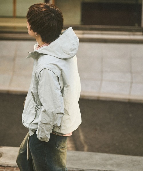 niko and...（ニコアンド）の「2WAYジップパーカー（ナイロンジャケット・メンズ・ブラック/ライトグレー・MEDIUM/BIG(L)）」の13枚目の写真