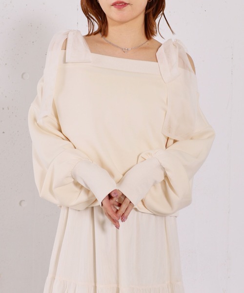 archives(アルシーヴ)の「ダンボールPO×肩リボンキャミワンピースSET(ワンピース・レディース・アイボリー/グレー/チャコールグレー・MEDIUM)」の16枚目の写真