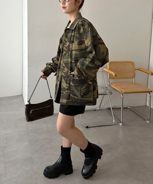 DISCOAT（ディスコート）の「【Enlude】メイサイガラミリタリージャケット《ユニセックス》（ミリタリージャケット・レディース・オリーブ・FREE）」の18枚目の写真