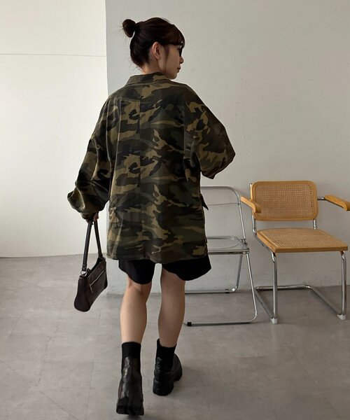 DISCOAT（ディスコート）の「【Enlude】メイサイガラミリタリージャケット《ユニセックス》（ミリタリージャケット・レディース・オリーブ・FREE）」の16枚目の写真