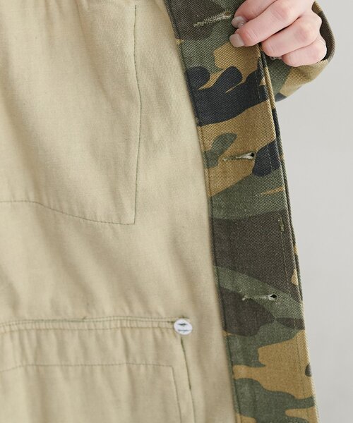 DISCOAT（ディスコート）の「【Enlude】メイサイガラミリタリージャケット《ユニセックス》（ミリタリージャケット・レディース・オリーブ・FREE）」の4枚目の写真