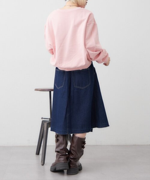 w closet（ダブルクローゼット）の「デニムミディスカート（スカート