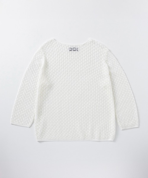 SERENO(セレーノ)の「メッシュニットプルオーバー(ニット/セーター・レディース・ホワイト/ブラック・ONESIZE)」の13枚目の写真