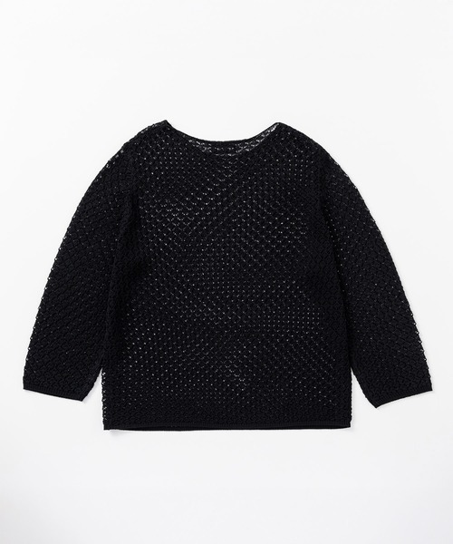 SERENO(セレーノ)の「メッシュニットプルオーバー(ニット/セーター・レディース・ホワイト/ブラック・ONESIZE)」の15枚目の写真