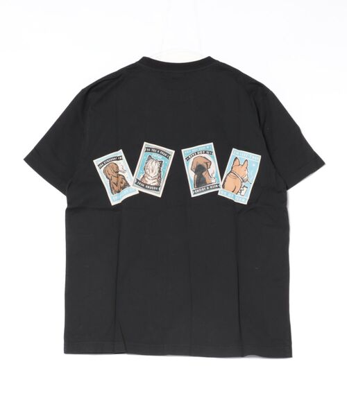 HOUSTON（ヒューストン）の「【HOUSTON】ドッグ　プリント　Tシャツ（Tシャツ/カットソー・メンズ・ホワイト/ブルー/キャメル/ブラック・MEDIUM/X-LARGE/LARGE）」の5枚目の写真