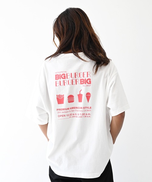 GENERATOR(ジェネレーター)の「GENERATOR/ジェネレーター BIG BURGER Tシャツ(Tシャツ/カットソー・レディース・ピンク/ブラック/ホワイト・F)」の1枚目の写真