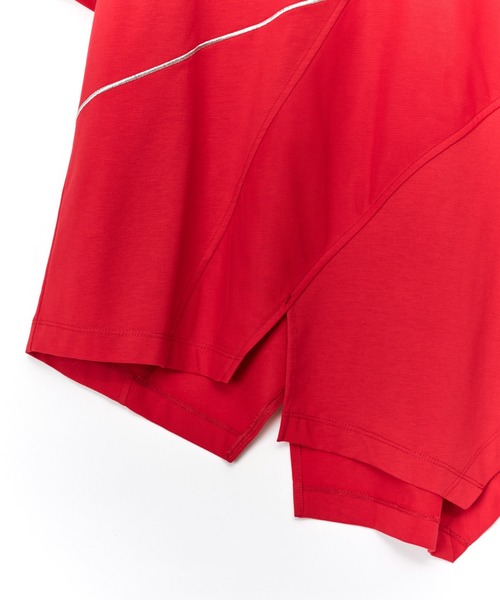 AULA AILA(アウラアイラ)の「シアーレイヤードエンブロイダリーラインTシャツ(Tシャツ/カットソー・レディース・レッド/オフホワイト/ブラック・0)」の18枚目の写真