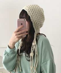 FUNALIVE（ファンアライブ）の「HUASHENG(ピーナッツ）織りチロリアン風ニット帽子（ニットキャップ/ビーニー）」