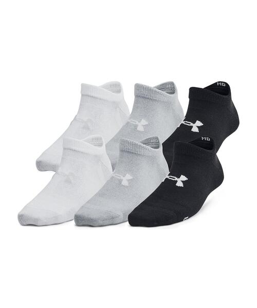 UNDER ARMOUR(アンダーアーマー)の「UAエッセンシャル ノーショー ソックス (6足セット)(トレーニング/KIDS)(ソックス/靴下・キッズ・ブラック系その他2・S/XS)」の1枚目の写真