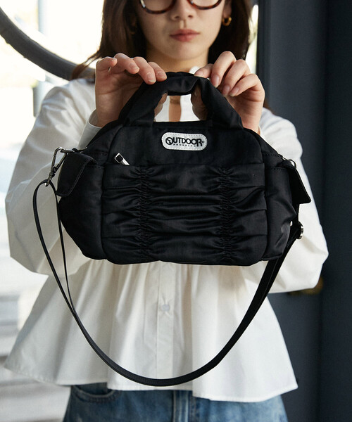 OUTDOOR PRODUCTS(アウトドアプロダクツ)の「【待望の再入荷!】OUTDOOR PRODUCTS × PUBLUX/アウトドアプロダクツ <別注カラーあり> シャーリング ショルダーバッグ 限定展開(ショルダーバッグ・レディース・ブラック/オフホワイト/ブラウン・ONE SIZE)」の8枚目の写真