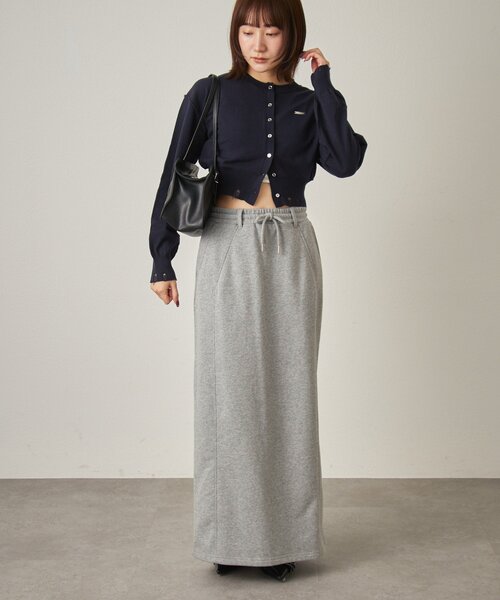 mline（エムライン）の「[mline]メランジ コンパクトニット（カーディガン/ボレロ・レディース・ネイビー/ベージュ/グリーン・FREE）」の5枚目の写真