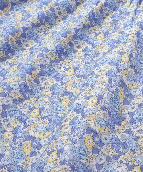 Tartine et Chocolat（タルティーヌエショコラ）の「【日本製】【お揃い】リバティ(leontyne dream)プリントタナローン フライス切り替えワンピース(90~140cm)（ワンピース・キッズ・パープル系その他/ブルー系その他・140cm/130cm/120cm/110cm）」の11枚目の写真