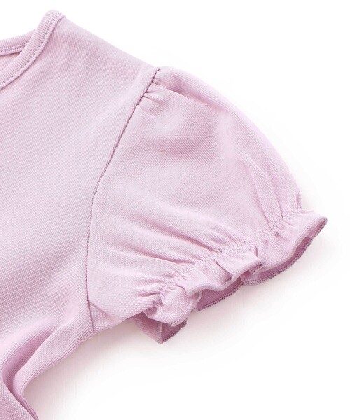 Tartine et Chocolat（タルティーヌエショコラ）の「【日本製】【お揃い】リバティ(leontyne dream)プリントタナローン フライス切り替えワンピース(90~140cm)（ワンピース・キッズ・パープル系その他/ブルー系その他・140cm/130cm/120cm/110cm）」の15枚目の写真