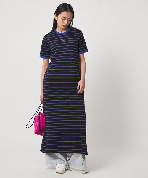 CITEN(シテン)の「<CITEN>ボーダー&トリムワンピース(ワンピース・レディース・ダークブラウン/ブラック/ベージュ・M/S)」の2枚目の写真