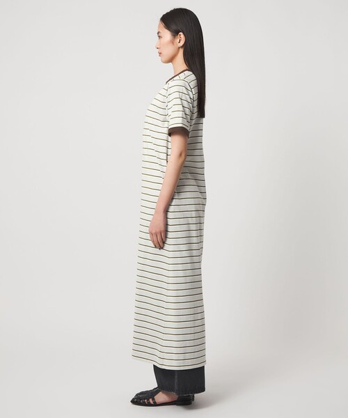 CITEN(シテン)の「<CITEN>ボーダー&トリムワンピース(ワンピース・レディース・ダークブラウン/ブラック/ベージュ・M/S)」の4枚目の写真
