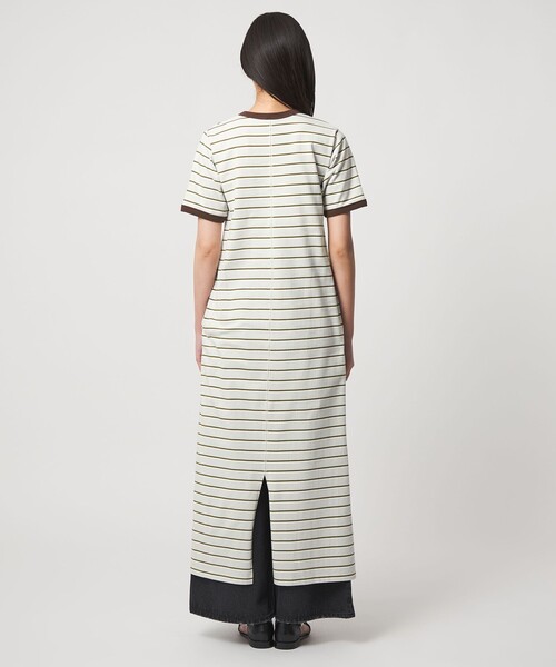 CITEN(シテン)の「<CITEN>ボーダー&トリムワンピース(ワンピース・レディース・ダークブラウン/ブラック/ベージュ・M/S)」の5枚目の写真
