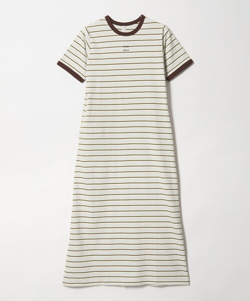 CITEN(シテン)の「<CITEN>ボーダー&トリムワンピース(ワンピース・レディース・ダークブラウン/ブラック/ベージュ・M/S)」の6枚目の写真