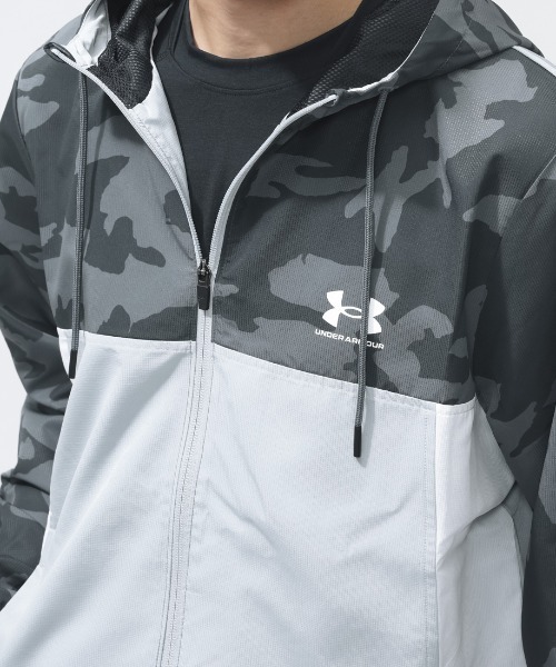 UNDER ARMOUR（アンダーアーマー）の「アンダーアーマー  UAメッシュ ライナー ノベルティ ジャケット（ナイロンジャケット・メンズ・サンドグレー/チャコールグレー・3L/LL/L/M/S）」の7枚目の写真