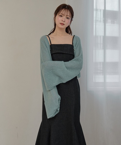 mideal(マイディール)の「denim mermaid cami onepiece / デニムマーメイドキャミワンピース(ワンピース・レディース・グレー/ブラック/インディゴブルー・FREE)」の10枚目の写真