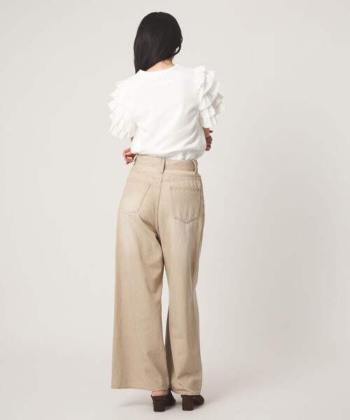 EMMEL REFINES(エメルリファインズ)の「<EMMEL REFINES>EM ソデフリル プルオーバー(Tシャツ/カットソー・レディース・ホワイト/ブラック・FREE)」の11枚目の写真