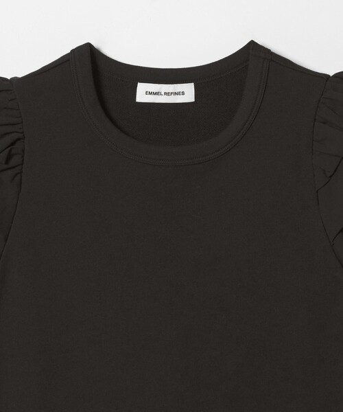 EMMEL REFINES(エメルリファインズ)の「<EMMEL REFINES>EM ソデフリル プルオーバー(Tシャツ/カットソー・レディース・ホワイト/ブラック・FREE)」の14枚目の写真