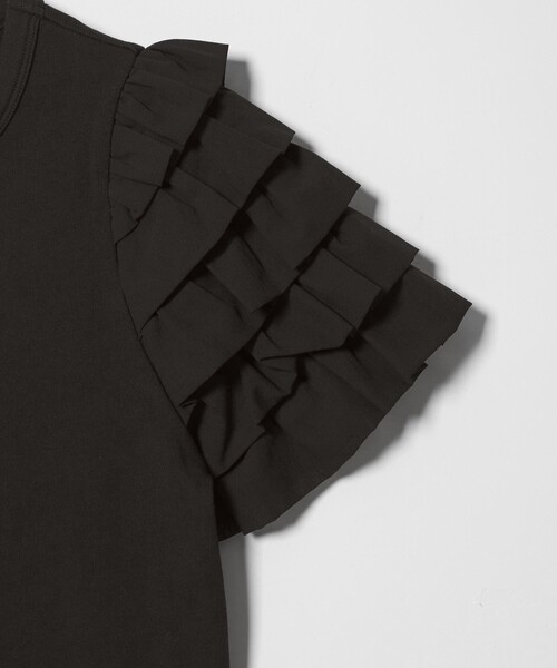 EMMEL REFINES(エメルリファインズ)の「<EMMEL REFINES>EM ソデフリル プルオーバー(Tシャツ/カットソー・レディース・ホワイト/ブラック・FREE)」の15枚目の写真