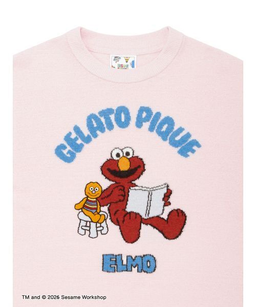 gelato pique（ジェラートピケ）の「【SESAME STREET】エアリーモコジャガードプルオーバー&ショートパンツセット（ルームウェア/パジャマ・レディース・ピンク/イエロー/グレー/ブルー・F）」の8枚目の写真