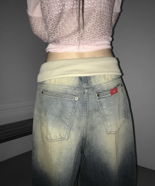 THEAIRTOWN（ジエアタウン）の「vintage desert folding wide pt（デニムパンツ・レディース・ブルー・SMALL/MEDIUM）」の11枚目の写真