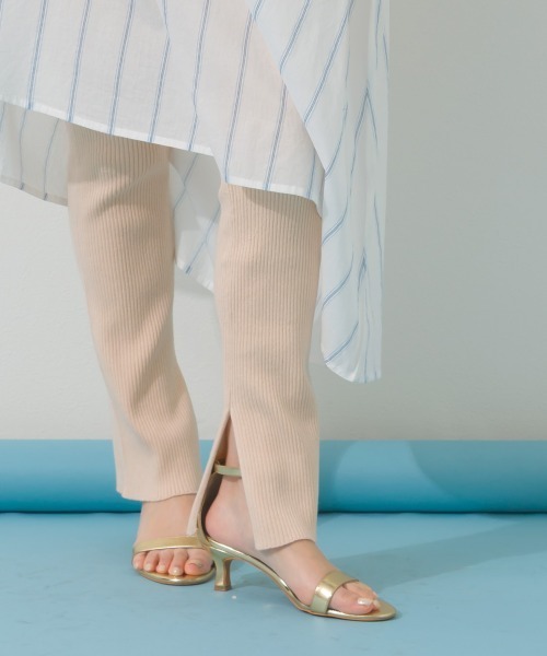OMNES(オムネス)の「横編みリブレギンスパンツ(その他パンツ・レディース・オートミール/ライトグレー/アイボリー/ブラック・FREE)」の7枚目の写真
