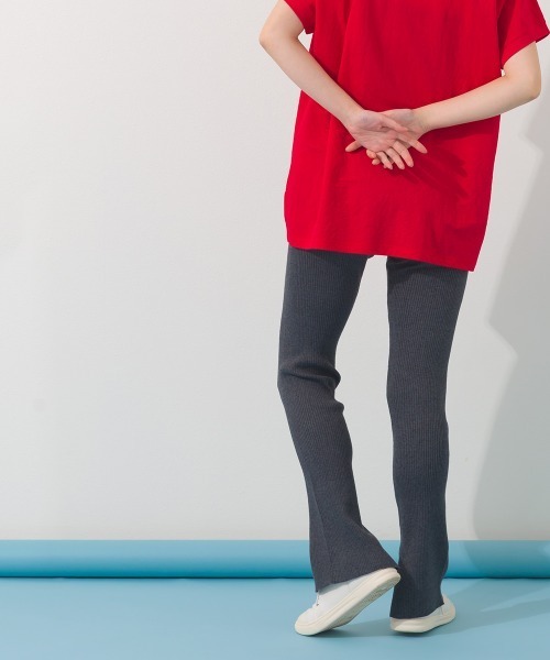 OMNES(オムネス)の「横編みリブレギンスパンツ(その他パンツ・レディース・オートミール/ライトグレー/アイボリー/ブラック・FREE)」の17枚目の写真
