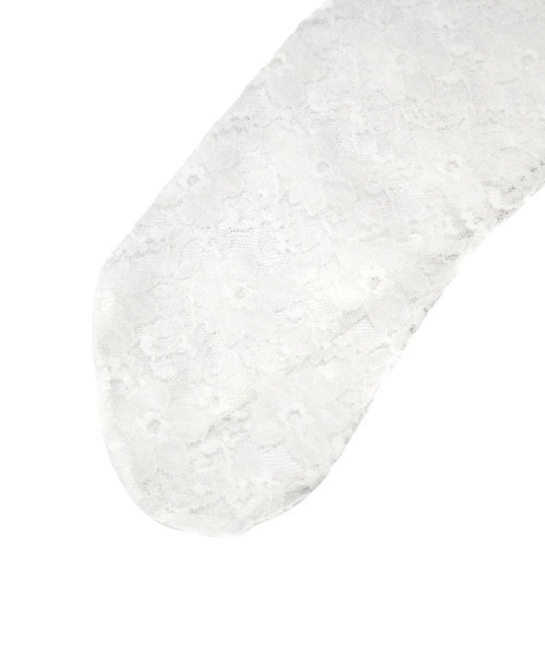 F i.n.t(フィント)の「フラワーレースハイソックス(ソックス/靴下・レディース・オフホワイト・FREE)」の4枚目の写真