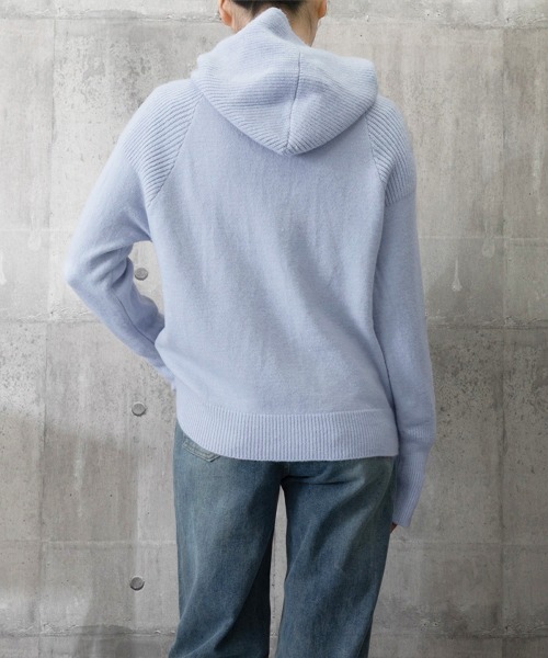 Miniministore（ミニミニストア）の「ダブルジップニットカーディガン 羽織 春（カーディガン/ボレロ・レディース・ライトブルー/アイボリー/ブラック/ライトグレー/ベージュ・FREE）」の17枚目の写真