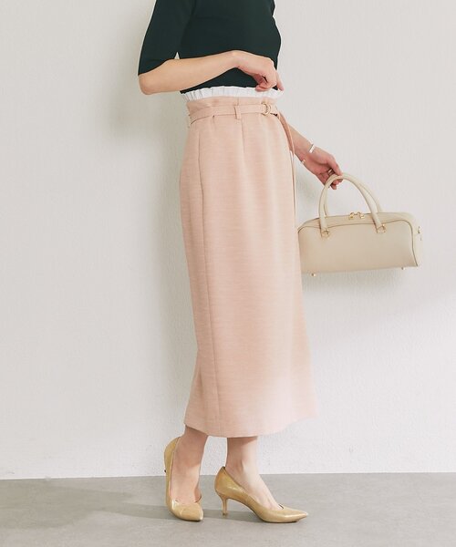 La boutique BonBon（ラブティックボンボン）の「【程よいフェミニン】ウエストフリルナロースカート（スカート・レディース・ホワイト/ピンク/サックスブルー・36/38）」の22枚目の写真